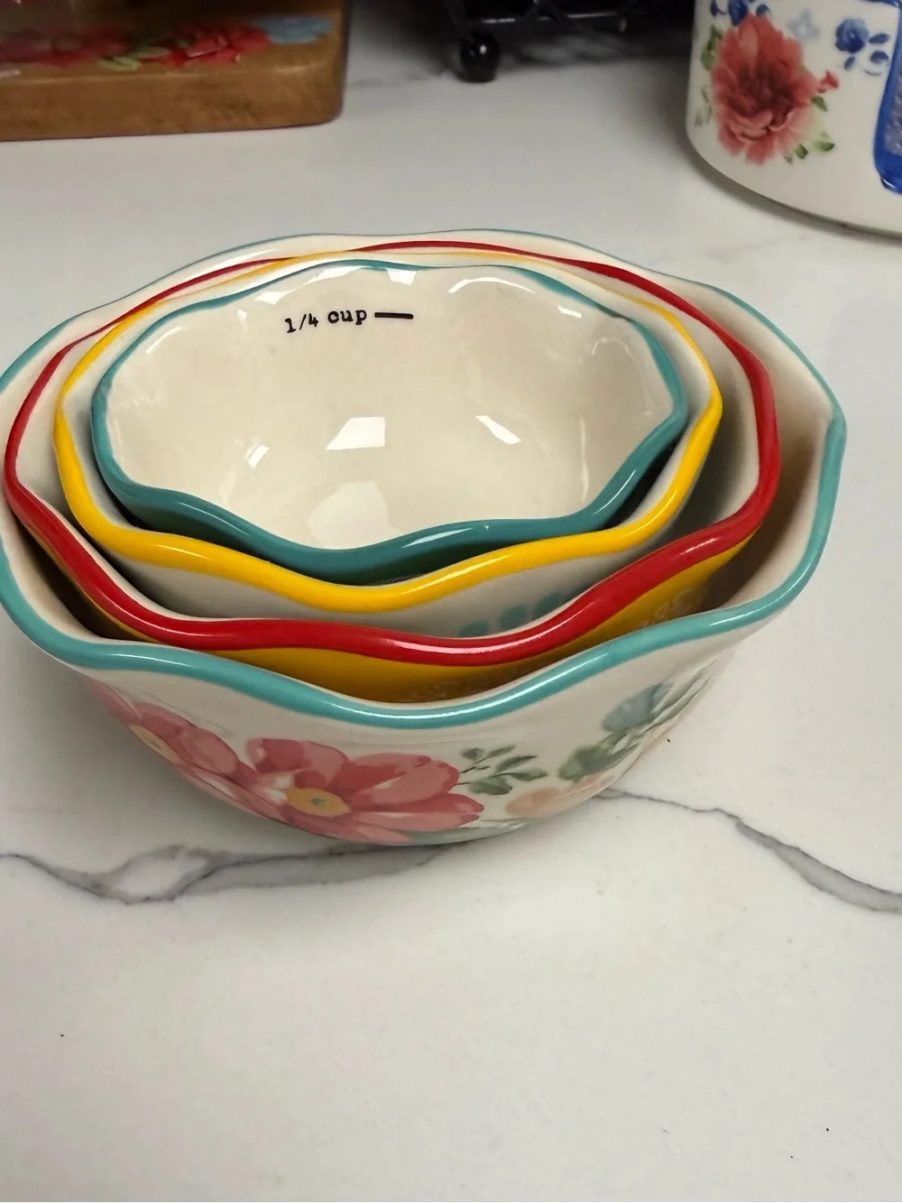 Pioneer Woman Vintage Floral Measuring Cups